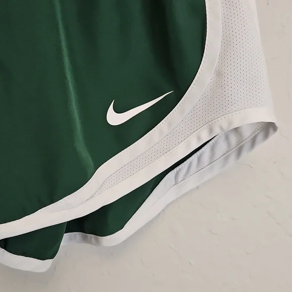 Nike Tempo Dri-Fit Lined Mid Rise Running Shorts, Green/White, Size Small - Picture 2 of 10